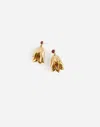 Madewell Semiprecious Lily Statement Earrings In Polished Bronze