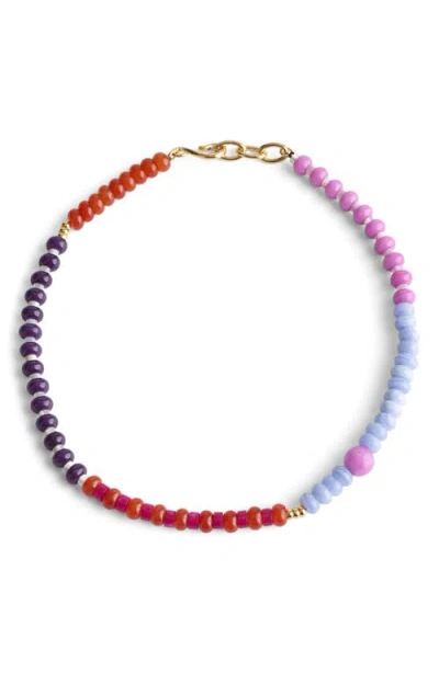 Madewell Semiprecious Stone Beaded Choker Necklace In Multi