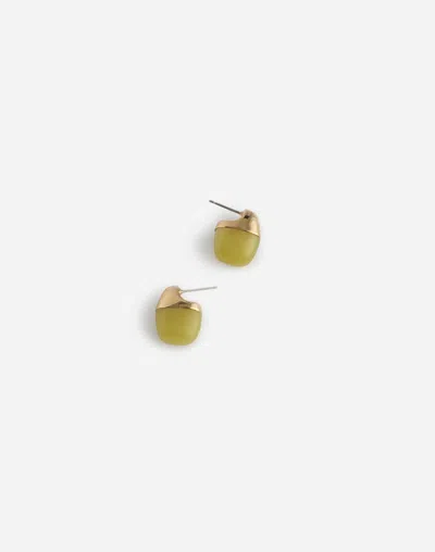 Madewell Semiprecious Stud Earrings In Green