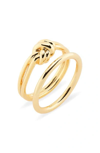 Madewell Set Of 2 Rings In Pale Gold