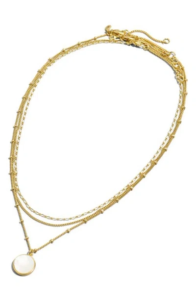 Madewell Set Of 3 Necklaces In Gold