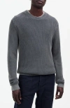 Madewell Shaker Stitch Crewneck Sweater In Gray