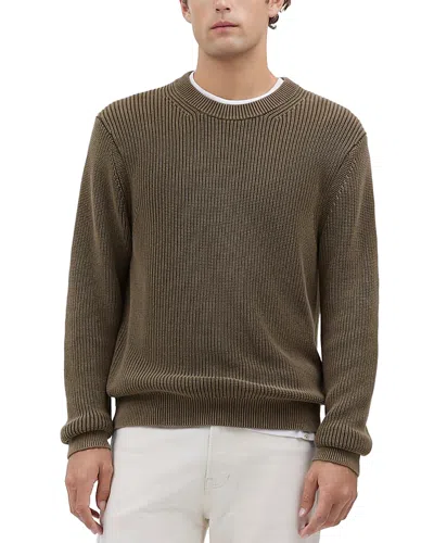 Madewell Shaker Stitch Crewneck Sweater In Washed Green