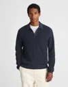 Madewell Shaker-stitch Sweater Polo In Blue
