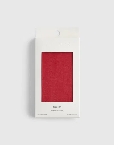 Madewell Sheer Tights In Red