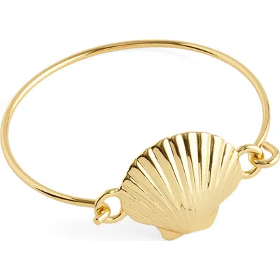 Madewell Shell Wire Bangle In Gold