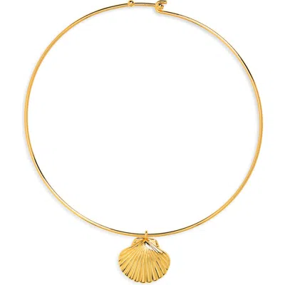 Madewell Shell Wire Choker Necklace In Gold