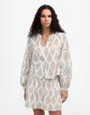 Madewell Shirred Balloon-sleeve Top In Multi