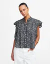 Madewell Shirred Lace-trim Top