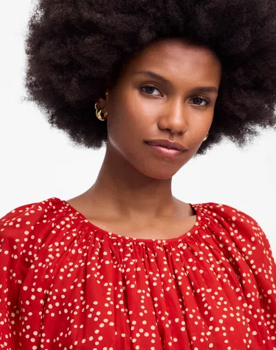 Madewell Shirred Puff-sleeve Top