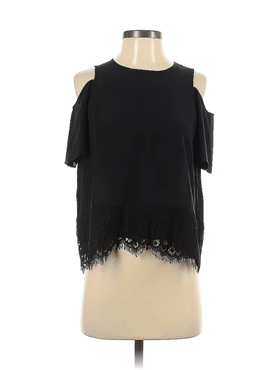 Pre-owned Madewell Short Sleeve Blouse In Black