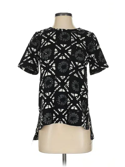 Pre-owned Madewell Short Sleeve Blouse In Black