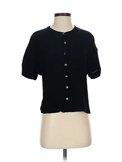 Pre-owned Madewell Short Sleeve Blouse In Black