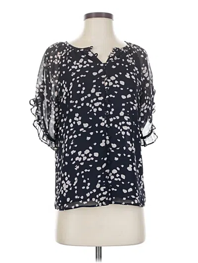Pre-owned Madewell Short Sleeve Blouse In Black