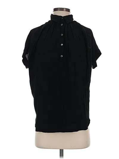 Pre-owned Madewell Short Sleeve Blouse In Black