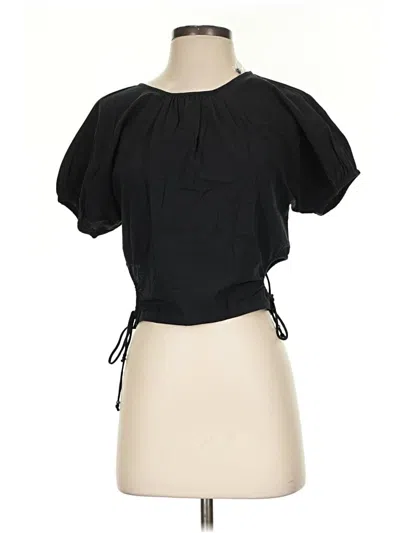 Madewell Short Sleeve Blouse In Black