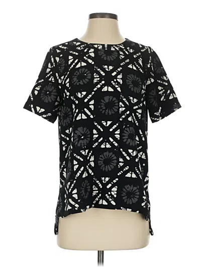 Pre-owned Madewell Short Sleeve Blouse In Black