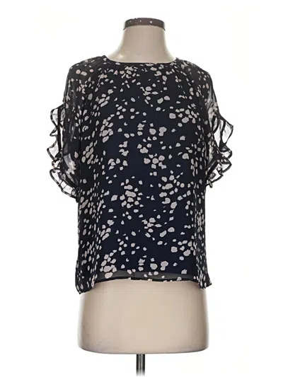 Pre-owned Madewell Short Sleeve Blouse In Black