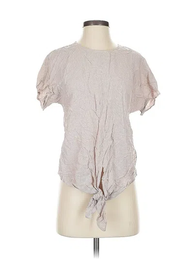 Pre-owned Madewell Short Sleeve Blouse In Gray