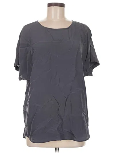 Pre-owned Madewell Short Sleeve Blouse In Gray