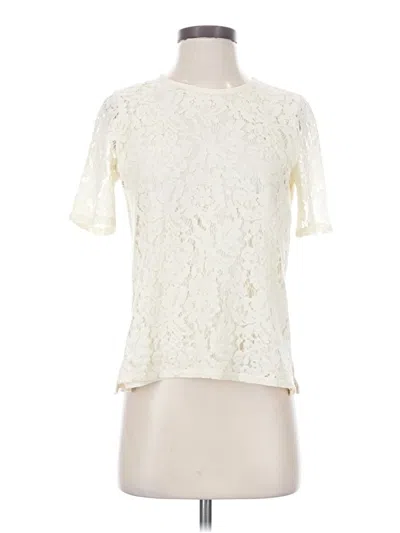 Pre-owned Madewell Short Sleeve Blouse In Ivory