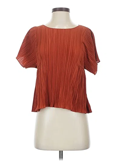 Pre-owned Madewell Short Sleeve Blouse In Orange