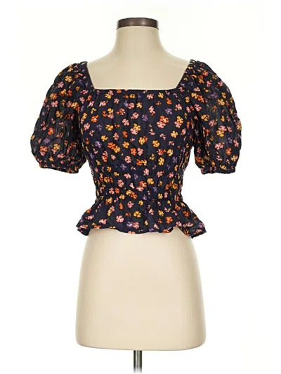 Pre-owned Madewell Short Sleeve Blouse In Orange