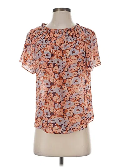 Pre-owned Madewell Short Sleeve Blouse In Orange