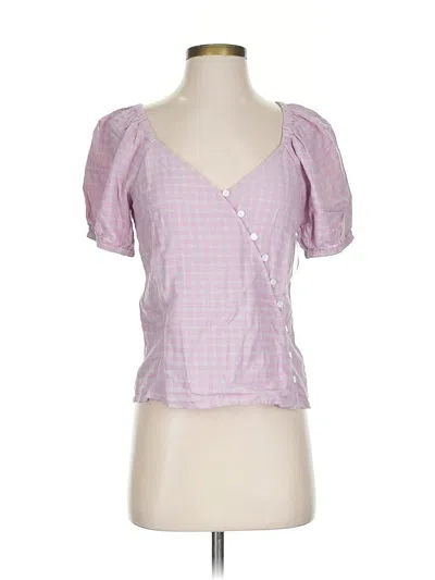 Pre-owned Madewell Short Sleeve Blouse In Pink
