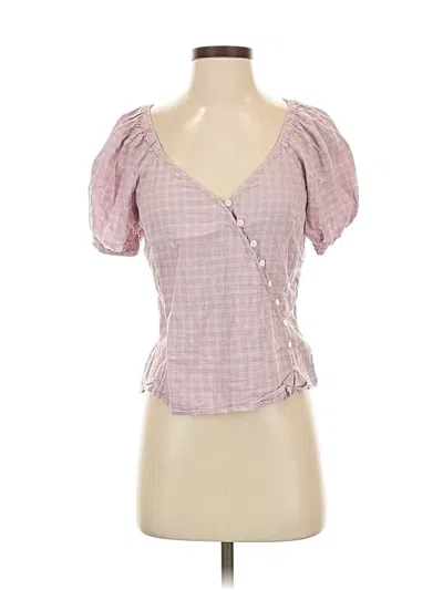 Pre-owned Madewell Short Sleeve Blouse In Pink
