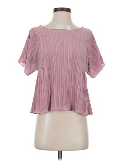 Pre-owned Madewell Short Sleeve Blouse In Pink