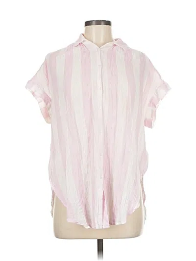 Pre-owned Madewell Short Sleeve Blouse In Pink