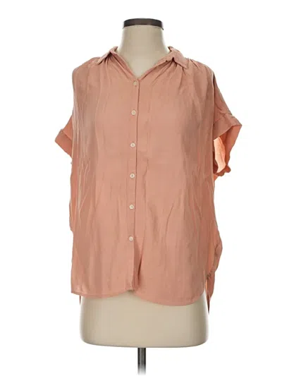 Pre-owned Madewell Short Sleeve Blouse In Pink