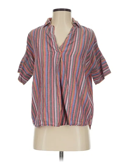 Pre-owned Madewell Short Sleeve Blouse In Pink