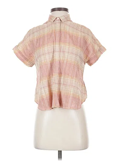 Pre-owned Madewell Short Sleeve Blouse In Pink