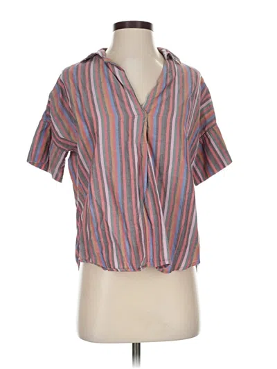 Pre-owned Madewell Short Sleeve Blouse In Pink