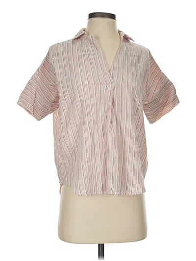 Pre-owned Madewell Short Sleeve Blouse In Pink