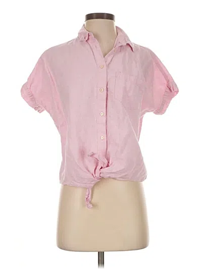 Pre-owned Madewell Short Sleeve Blouse In Pink