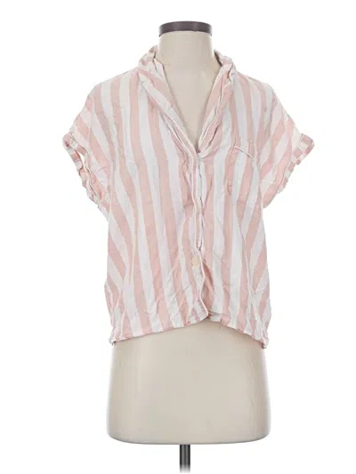 Pre-owned Madewell Short Sleeve Blouse In Pink