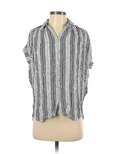 Pre-owned Madewell Short Sleeve Blouse In White