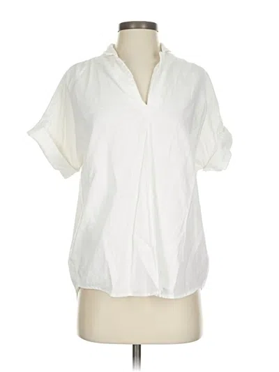 Pre-owned Madewell Short Sleeve Blouse In White