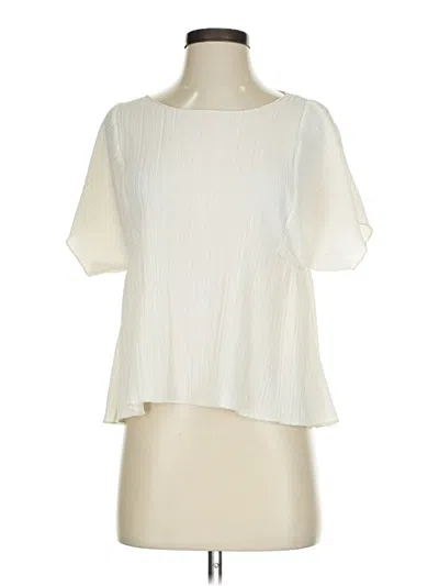 Pre-owned Madewell Short Sleeve Blouse In White