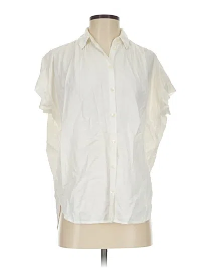 Pre-owned Madewell Short Sleeve Blouse In White