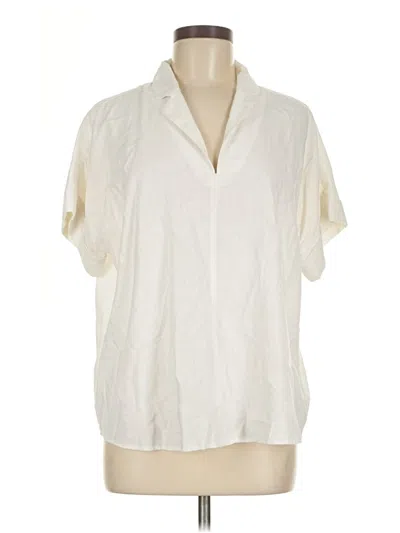 Pre-owned Madewell Short Sleeve Blouse In White