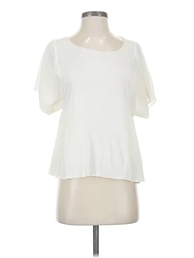 Pre-owned Madewell Short Sleeve Blouse In White
