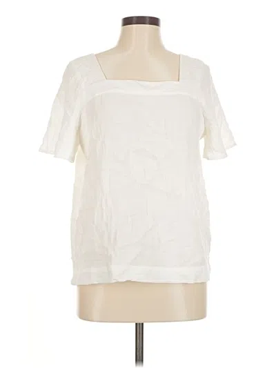 Pre-owned Madewell Short Sleeve Blouse In White