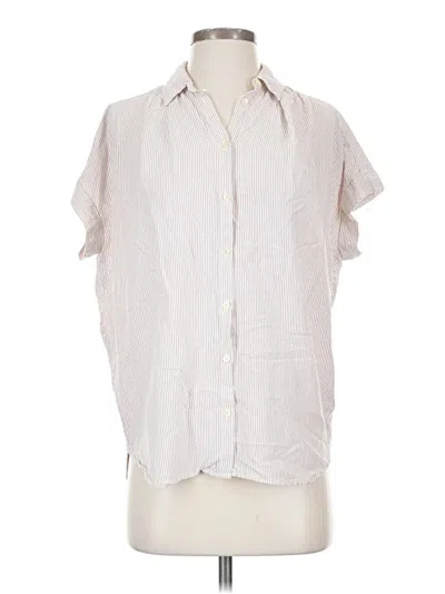 Pre-owned Madewell Short Sleeve Blouse In White