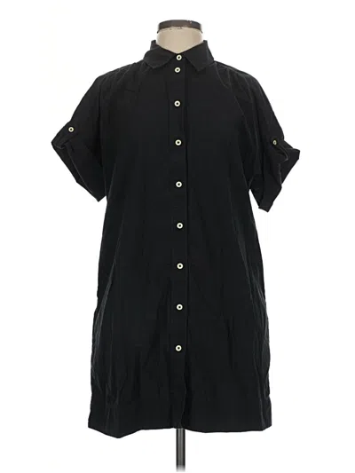 Pre-owned Madewell Short Sleeve Button Down Shirt In Black