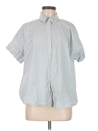Pre-owned Madewell Short Sleeve Button Down Shirt In Blue