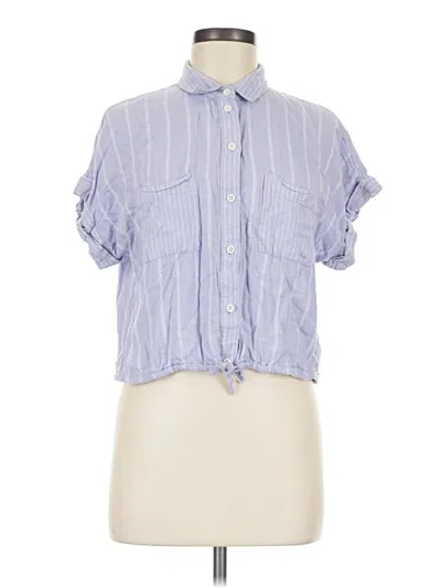 Pre-owned Madewell Short Sleeve Button Down Shirt In Blue